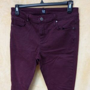 Gap Denim - Maroon True Skinny - 32 Regular - Jeans